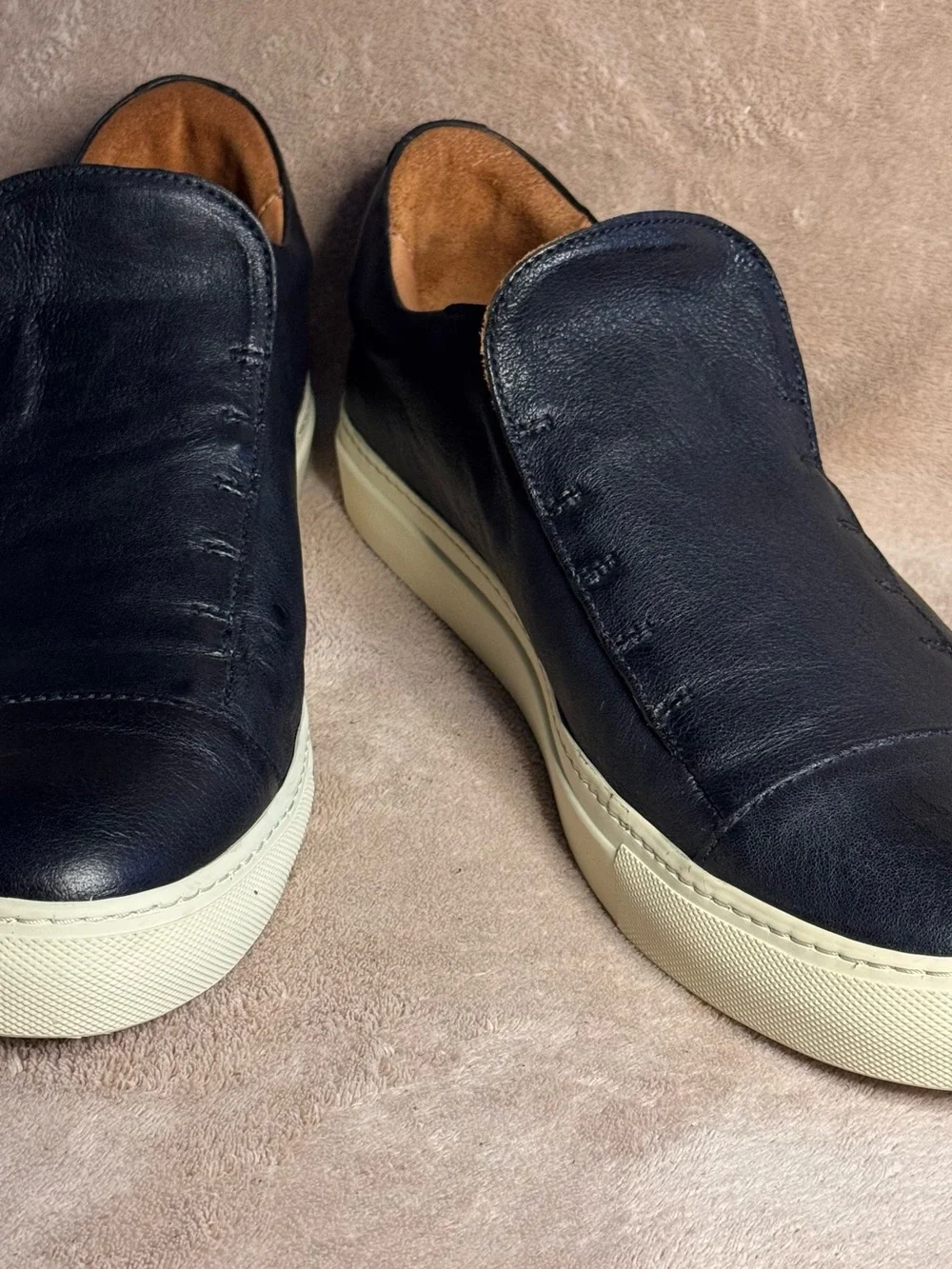 John Varvatos 315 Reed Laceless Leather Slip-On Sneakers Sz 13